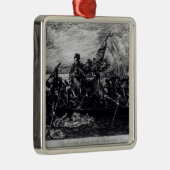 Washington die de Delaware passeert Metalen Ornament (Rechts)