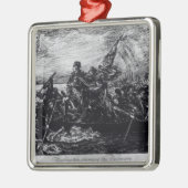 Washington die de Delaware passeert Metalen Ornament (Links)