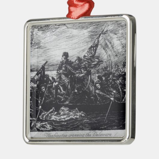 Washington die de Delaware passeert Metalen Ornament (Links)