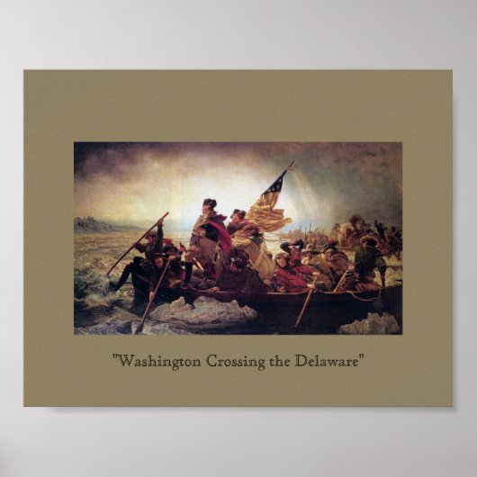 Washington die de Delaware passeert Poster (Voorkant)