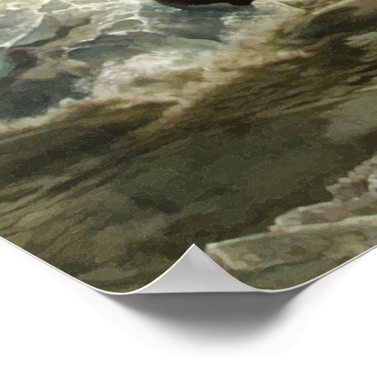 Washington die de Delaware passeert Poster (Hoek)