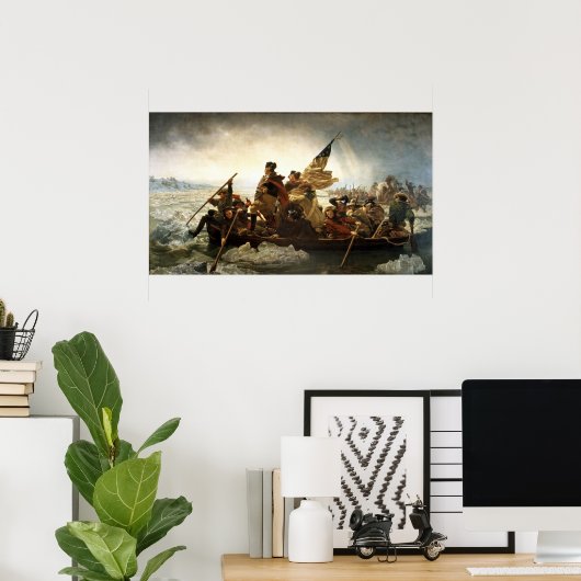 Washington die de Delaware passeert Poster (Thuiskantoor)