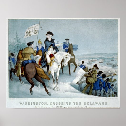 Washington die de Delaware passeert Poster (Voorkant)