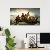 Washington die de Delaware passeert Poster (Thuiskantoor)
