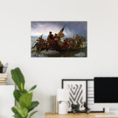 Washington die de Delaware passeert Poster (Thuiskantoor)