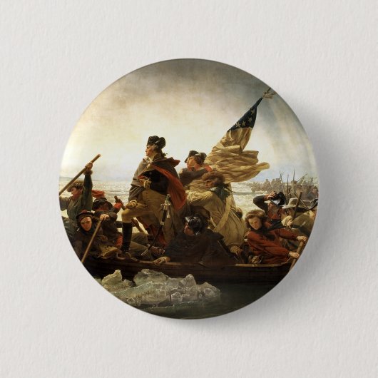 Washington die de Delaware passeert Ronde Button 5,7 Cm (Voorkant)
