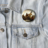 Washington die de Delaware passeert Ronde Button 5,7 Cm (In situ)