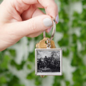 Washington die de Delaware passeert Sleutelhanger (Hand)
