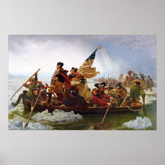 Washington die het Delaware Poster (Klein) kruist (Voorkant)