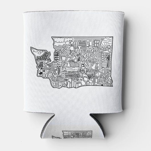 Washington Doodle Blikjeskoeler (Voorkant)