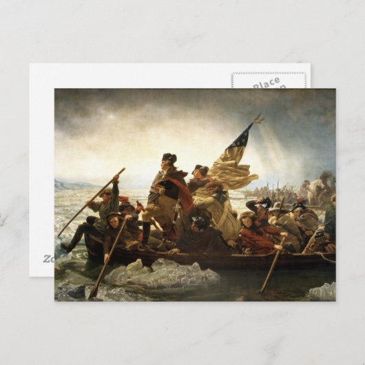 Washington door de Delaware - 1851 Briefkaart (Voorkant / Achterkant)