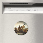 Washington door de Delaware - 1851 Magneet (Insitu (Vaatwasser))