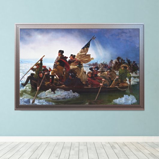 Washington door Emanuel Leutze Canvas Afdruk (Insitu (Houten vloer))