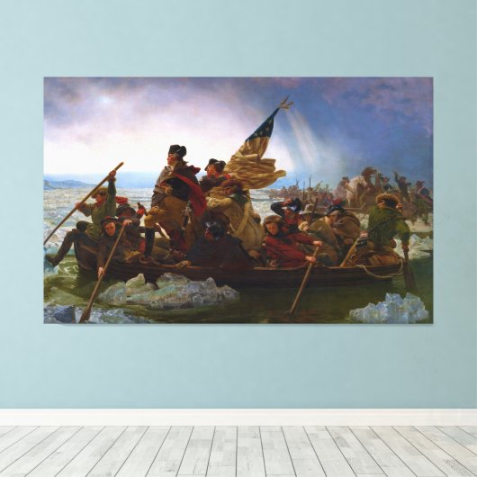 Washington door Emanuel Leutze Canvas Afdruk (Insitu (Houten vloer))