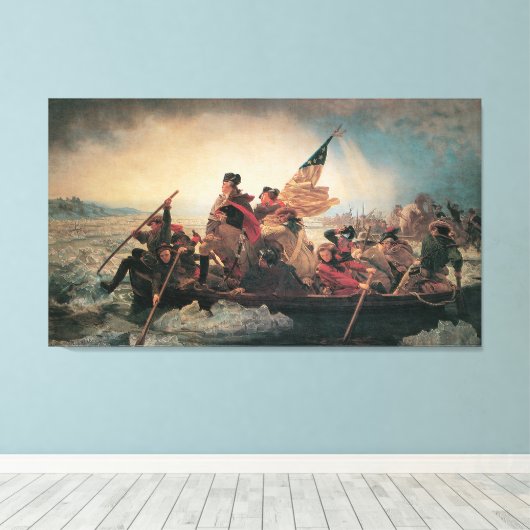 Washington door Emanuel Leutze Canvas Afdruk (Insitu (Houten vloer))