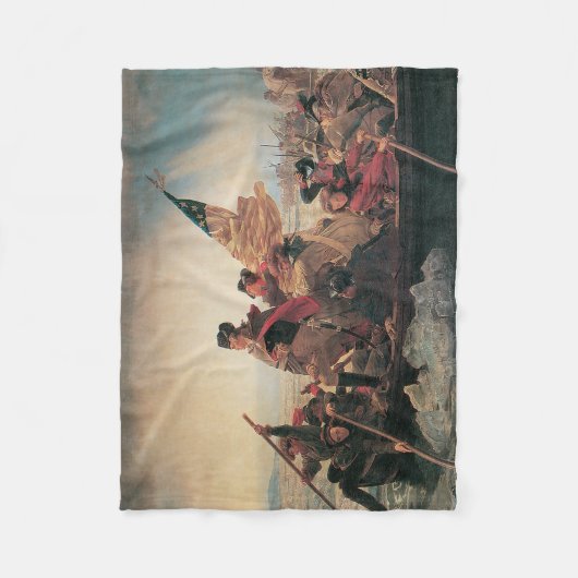 Washington door Emanuel Leutze Fleece Deken (Voorkant)