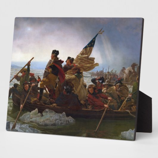 Washington door Emanuel Leutze Fotoplaat (Zijkant)