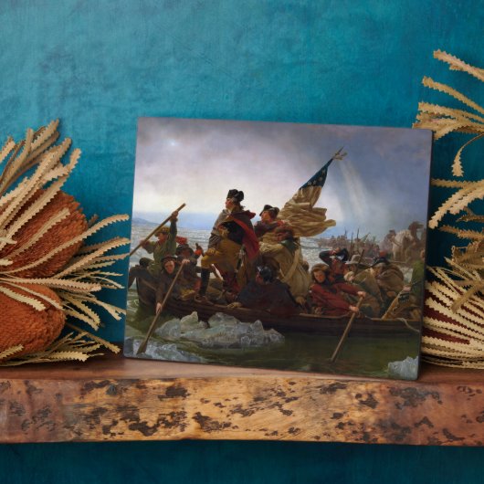 Washington door Emanuel Leutze Fotoplaat (Zijkant)