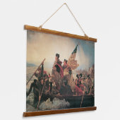 Washington door Emanuel Leutze Hangend Wandkleed (Gebogen)