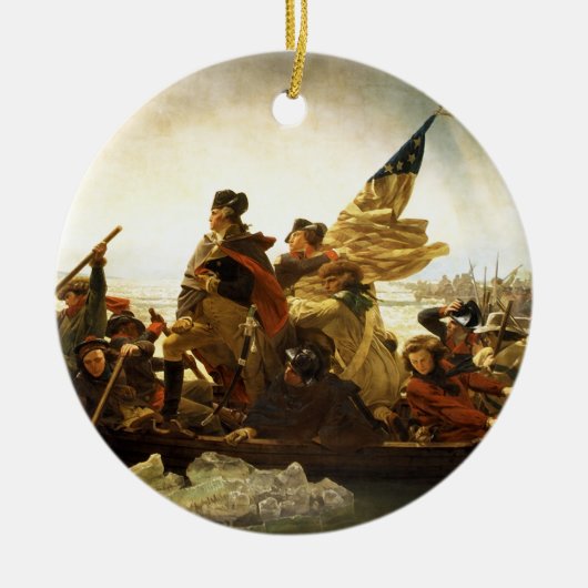 Washington door Emanuel Leutze Keramisch Ornament (Voorkant)