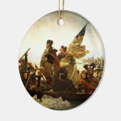 Washington door Emanuel Leutze Keramisch Ornament (Links)