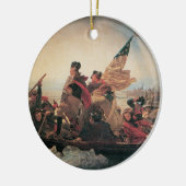 Washington door Emanuel Leutze Keramisch Ornament (Links)