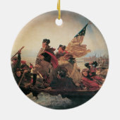 Washington door Emanuel Leutze Keramisch Ornament (Achterkant)