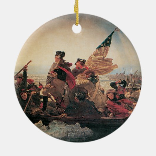 Washington door Emanuel Leutze Keramisch Ornament (Achterkant)