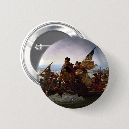 Washington door Emanuel Leutze Ronde Button 5,7 Cm (Voorkant /achterkant)