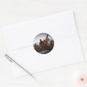 Washington door Emanuel Leutze Ronde Sticker (Envelop)