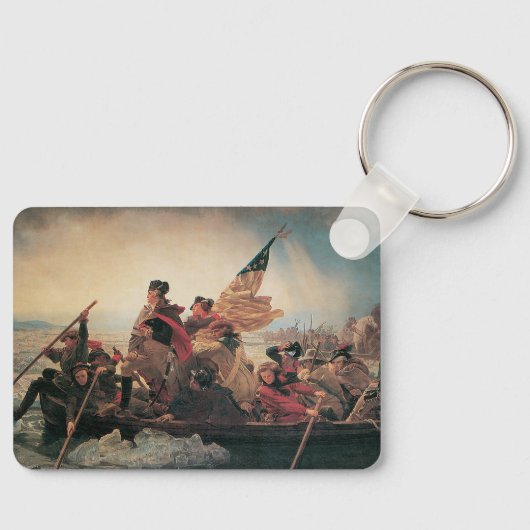 Washington door Emanuel Leutze Sleutelhanger (Voorkant)