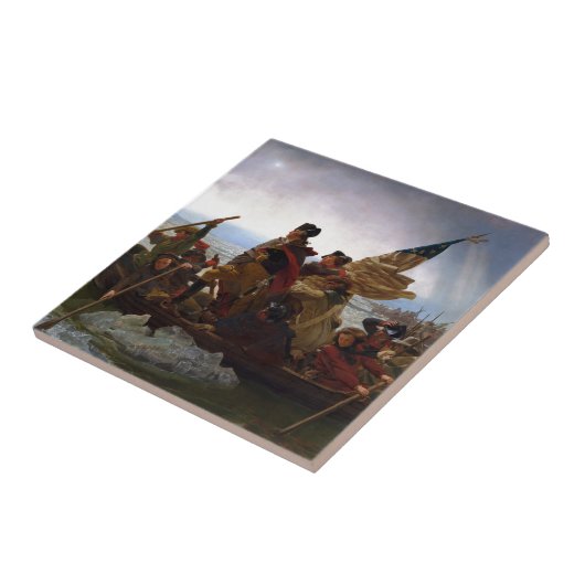 Washington door Emanuel Leutze Tegeltje (Zijkant)