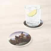 Washington door Emanuel Leutze Zandsteen Onderzetter (Zijkant)