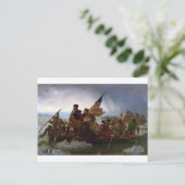 Washington doorkruist de Delaware -  Amerikaanse k Briefkaart (Staand voorkant)