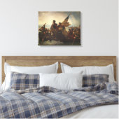 Washington doorkruist het Delaware schilderen Canvas Afdruk (Insitu (Slaapkamer))