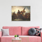 Washington doorkruist het Delaware schilderen Canvas Afdruk (Insitu (Woonkamer))
