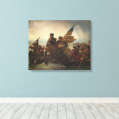 Washington doorkruist het Delaware schilderen Canvas Afdruk (Insitu (Houten vloer))