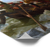 Washington doorkruist het Delaware schilderen Poster (Hoek)