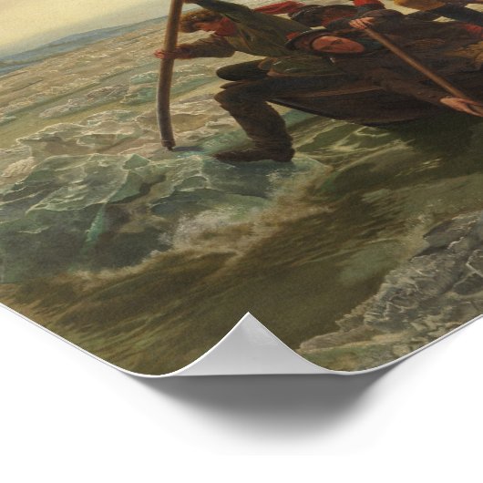 Washington doorkruist het Delaware schilderen Poster (Hoek)