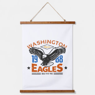 Washington Eagles 1988 Vintage Adelaar Hangend Wandkleed