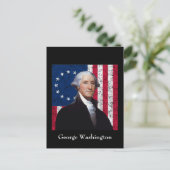 Washington en de Amerikaanse vlag Briefkaart (Staand voorkant)