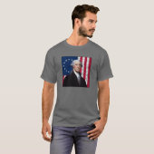 Washington en de Amerikaanse vlag T-shirt (Voorkant volledig)