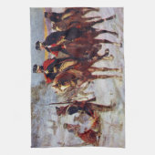 Washington en Lafayette bij Valley Forge ~ Theedoek (Verticaal)