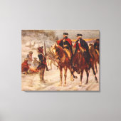 Washington en Lafayette in Valley Forge Canvas Afdruk (Voorkant)