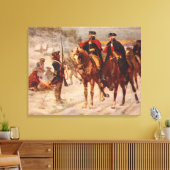 Washington en Lafayette in Valley Forge Canvas Afdruk (Insitu (Woonkamer))