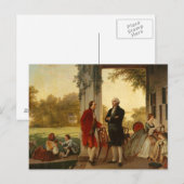 Washington en Lafayette op de berg Vernon 1784 Briefkaart (Voorkant / Achterkant)