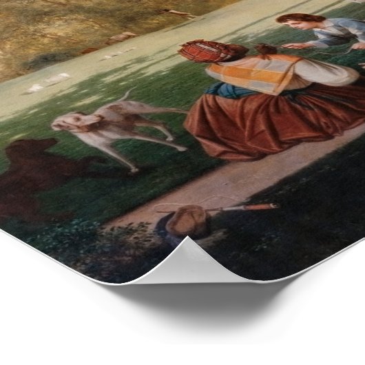 Washington en Lafayette op Mount Vernon Poster (Hoek)