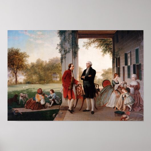 Washington en Lafayette op Mount Vernon Poster (Voorkant)