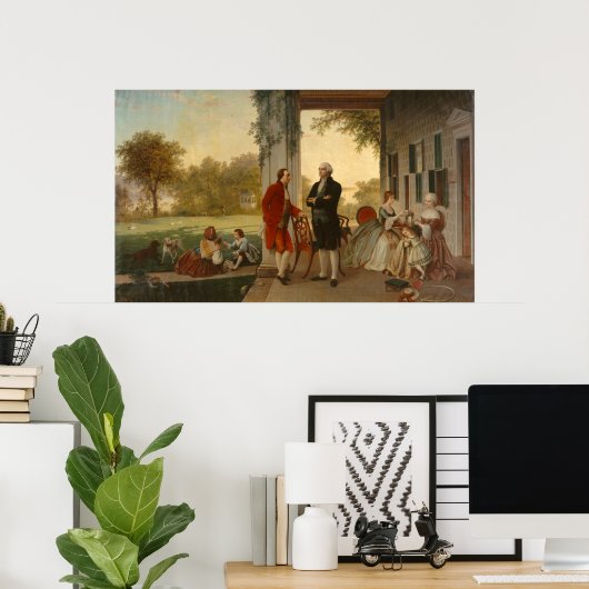 Washington en Lafayette Poster (Thuiskantoor)