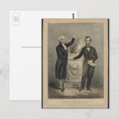 Washington en Lincoln Briefkaart (Voorkant / Achterkant)